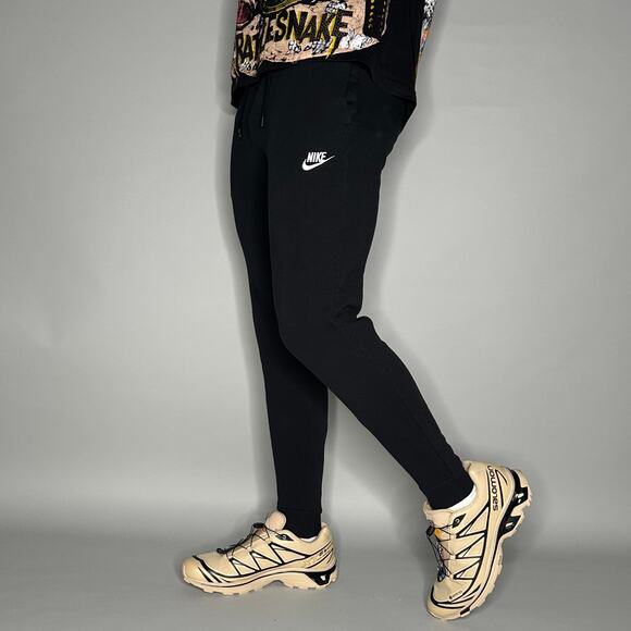 Nike Other - Vintage Y2K Nike Sweatpants Mens XS Black Cotton White Swoosh Joggers